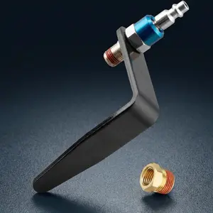 1pcs Blue Steel Pneumatic Tool Rafter Hook Hanger with 1/4" Swivel Fitting, Adjustable Lightweight Metal Organizer for Air Nailer