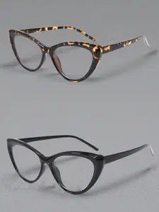 Unisex Tr90 & Ac Cat Eye Prescription Glasses Frame, Casual Style, All-Season Use, Ideal for Cycling, Driving, Beach Exploring