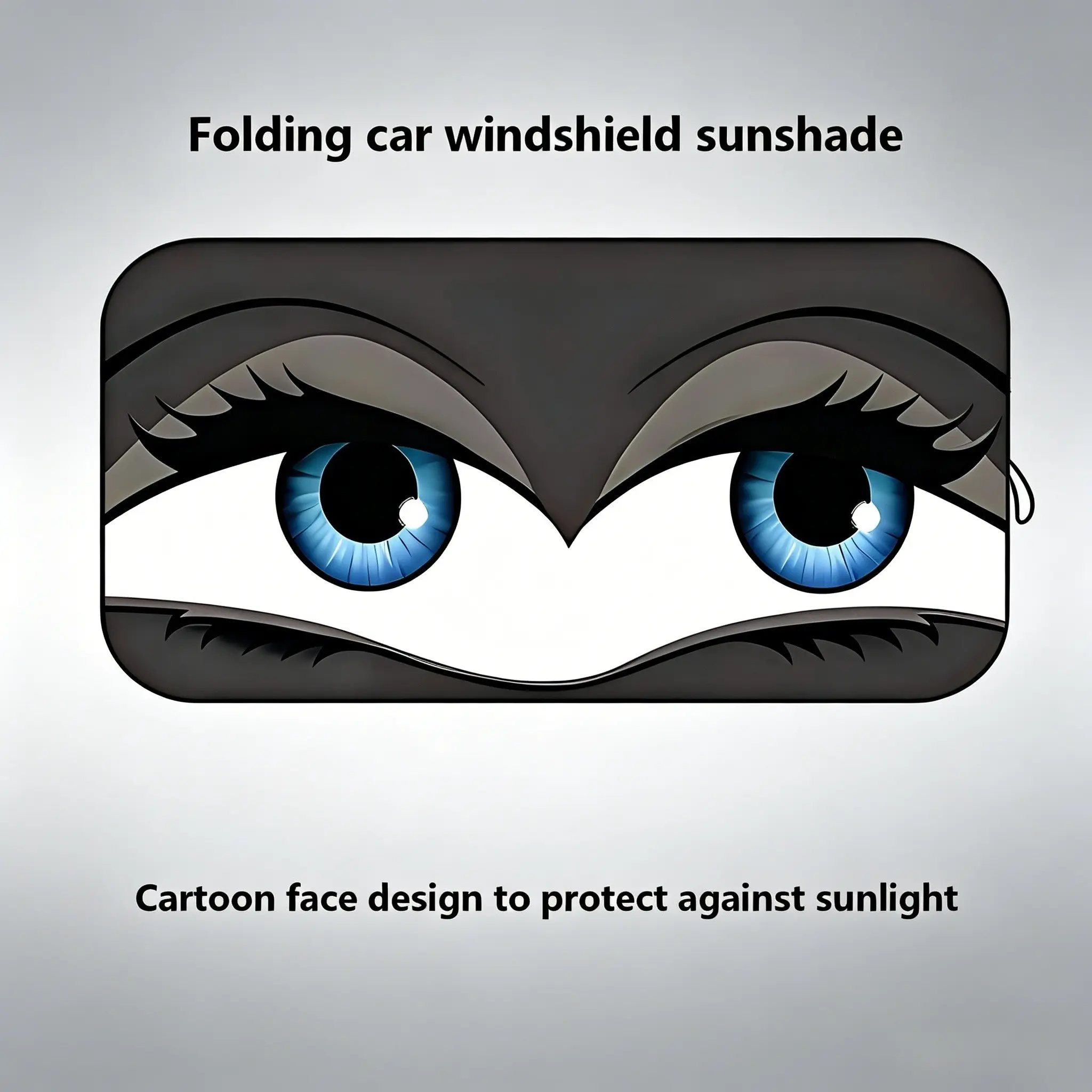 Stylish Cartoon Eyes Car Sun Shade, Front Window Sun Shade For Car, Foldable Car Sunshade, Foldable UV Blocking Windshield Cover, Heat Insulation Keep Car Cool, Cute Decor for Pet Lovers, Fit Sedan SUV Off-road Vehicle