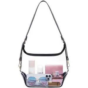 Trending fashion mini women's handbag jelly bag tote jelly plastic bag fashion pvc handbag ladies shoulder jelly bags for girls