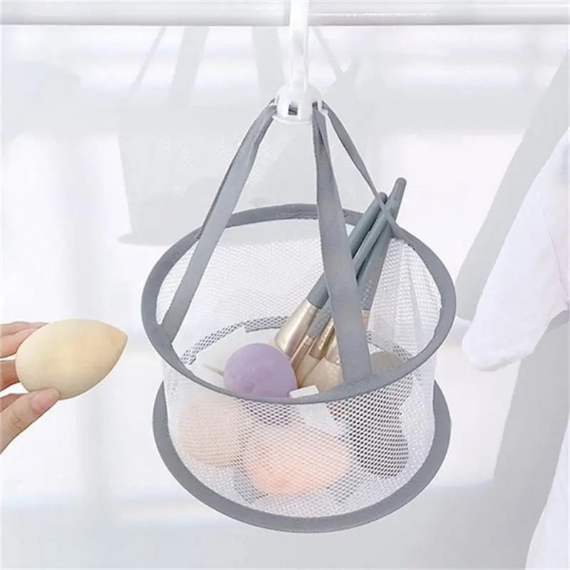 Drying Rack Hanging Basket Net Bag Hangable Makeup Drying Net Makeup Brush Storage Rack Organizer for Makeup Sponge