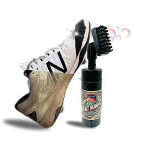 Cleat Magic Cleaner and Brush Combo - Bubble Gum Scent for Baseball & Softball Shoes - 6 oz. Foam for Easy Cleaning and Lather - Bridal, Bedroom Pink Miracle