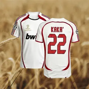 2006 2007 Away White Retro No.22 Kaka Short sleeve Soccer Jersey