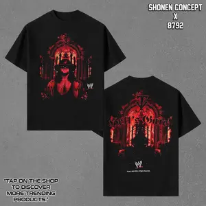[Collection] The Undertaker Cotton T-shirt WWE Fight Night Shirt Fan Apparel Classic Oversized Gift For Wrestling Fans | Undertaker Vintage Black Top | Vintage Retro 90s Graphic Style The Undertaker Tee