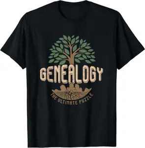 100% cotton Unisex Genealoge Family Historian Genealogy Ultimate Puzzle T-Shirt