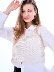 crop tops Fishnet Top Glitter Rhinestone Suitable for both plump and slim Fashion Womenswear Comfort Nylon tube tops