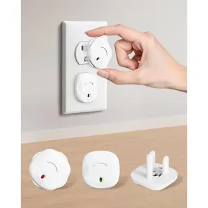 40 Pack Baby Proofing Outlet Plug Covers with Unique Rotating Design, Prevents Electrical Shock, Fits US 3-Prong, for Home Office School, White