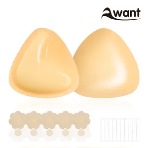 Awant Double Sided Sticky Bra Inserts Reusable Push Up Lift Self Adhesive Bra Pads for Bikini Swimsuit Sports Strapless Bra