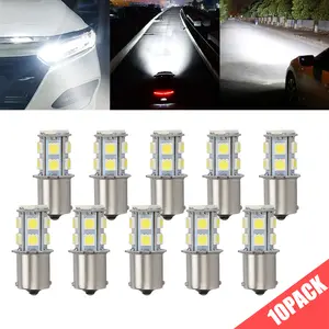 10 X 1156 1141 13-SMD LED Bulbs Super White 6000K for RV Camper Trailer Interior Light 12V Replacement for Turn Signal Brake Backup Lights