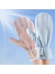 Summer Sun Protection Gloves for Outdoor Cycling, Loose UV-Resistant Anti-Slip Breathable Short Gloves