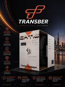 Transber CAT6 Outdoor Direct Burial Ethernet Cable 1000/500/250ft 10Gbps 550MHz Black UTP Network Wire
