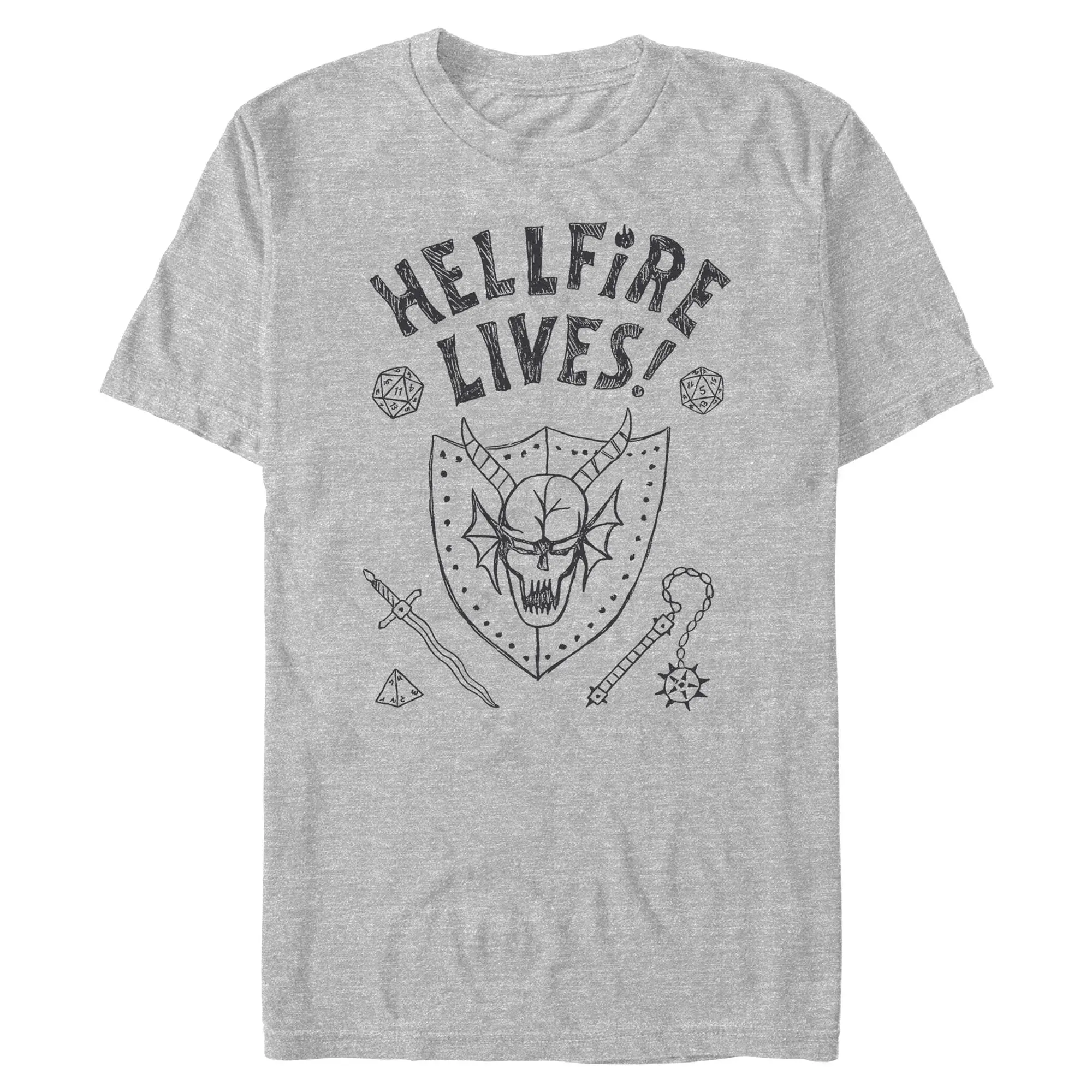 Mens Stranger Things Hellfire Lives T Shirt