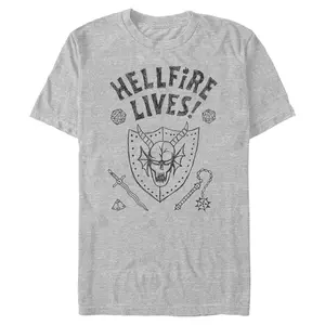 Mens Stranger Things Hellfire Lives T Shirt