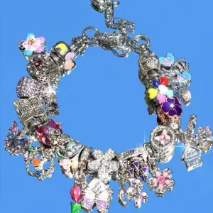 Studded charm bracelet