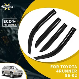 Tape-On Outside Window Visors - Car Accessories, Auto Parts Accessories, Sun Rain Guards, Vent Wind Deflectors for 4-Door 4Runner 1996-2002, JDM Mugen Style Mount, 4PCS