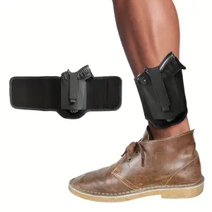 Comfortable Fit Neoprene Ankle Holster with Padding - Concealed Carry, Magazine Pouch and Safety Strap Suitable for Men and Women - Suitable for Small to Medium Firearms, Super Elastic, Concealed Pistol, Revolver leg holster