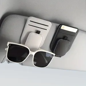 High-Quality Car Mount Sunglass Holder Multi-Functional Car Sunshade Card Holder Eyeglass Organizer for Vehicles