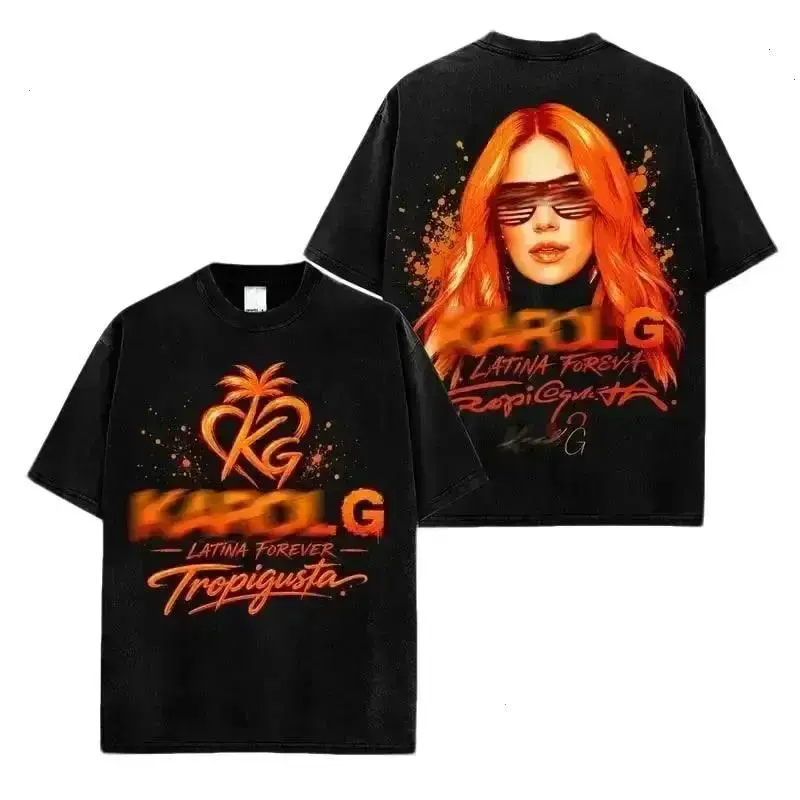 [Free Ship] KG Viajando por el Mundo Tropitour 2026 Graphic Tee, Tropicoqueta Album Merch Inspired T-Shirt,,100% Cotton, La Bichota Fashion Streetwear Shirt, Bichotas Fan Gift for Concert Lovers