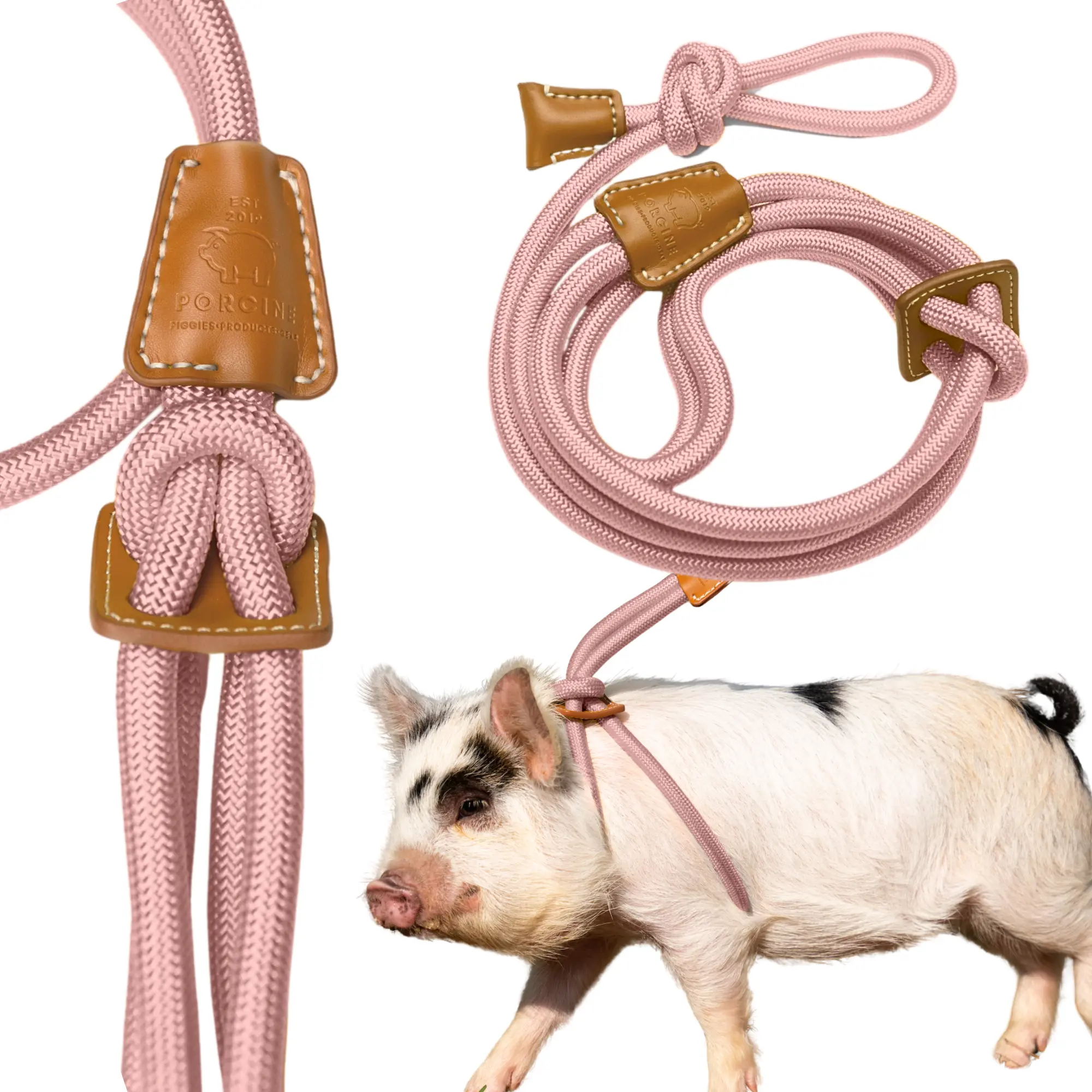 Easy-On Pig Harness + Leash by PORCINE