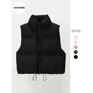 Casual Fall & Winter Solid Stand Collar Zip-Up Cropped Cotton Coat??gift??(Sheet)