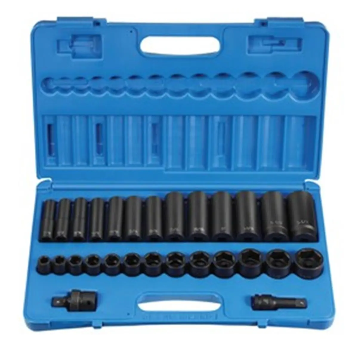 Grey Pneumatic GY1328RD 1/2 in Drive 28-Piece Standard Deep Socket Wrench Set, Metric, 1/2'' X 1/2'' Universal Joint