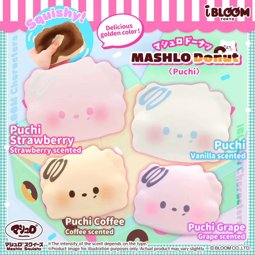 iBloom Squishy Mashlo Donut Puchi Kawaii Soft Scented Slow Rising
