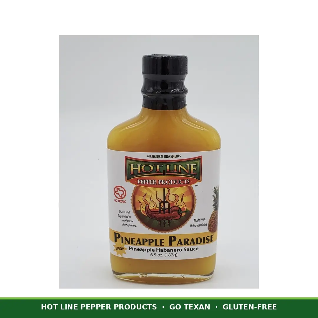 Pineapple Paradise Habanero Hot Sauce | Sweet Tropical Heat | Gluten Free | Go Texan | Texas Craft | 6.5oz