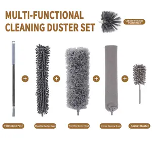Telescopic Microfiber Duster Set - 4/5/6 Pack Multi-Surface Cleaning Kit