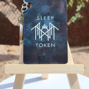 Sleep Token Keychain - Durable Stainless Steel Chain & Loop, Easy to Attach, Multiple Variations Available