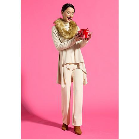 Iman Global Chic Flounce Cuff Turtleneck Sweater