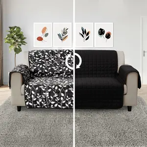 Elegant Comfor tLeaves Design Reversible Furniture Protectors – Double-Sided Decorative Sofa & Chair Cover