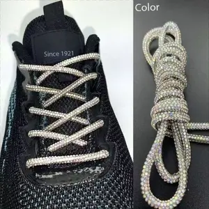 Glass Bead Decorative Shoe Laces, 120cm Sparkling Shoelaces for Shoes Hats Christmas Trees Clothes, Set of 2, Perfect for Festive Decoration