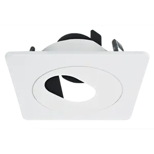 Elco Lighting Pex 4" Square Adjustable Slot Aperture, Koto LED Module, 45° Adjustable, 358° Rotation, White, ELK4220W