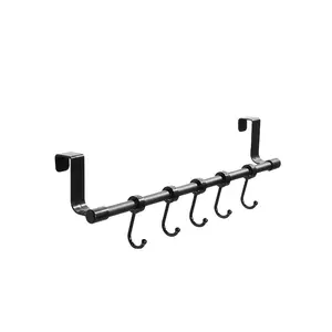 1-piece door hanger hook (with 5 movable hooks), the hooks can be freely upgraded and the spacing can be adjusted left and right, durable and easy to use in various scenarios.
