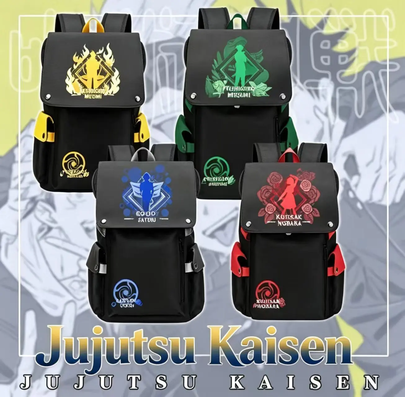 Elemental Silhouette Flap Backpack with Side Pockets Laptop Compartment Casual Travel Daypack Urban Rucksack