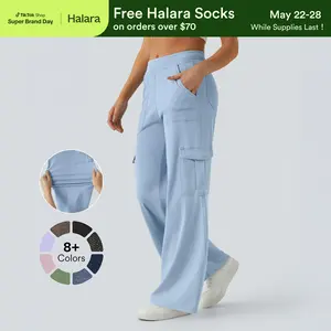 Halara Flex Mid Rise Pockets Straight Leg Casual Cargo Jeans for Women, Casual Comfort Denim Pants for Daily Wear, Women's Bottoms#TikTokShopSpringGlowUp