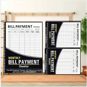 Spiral notebook for bill payment and budgeting, monthly financial tracker with checklists, log pages, and planning tools, paper materials, household organization and management aids, Finance Checklist Organizer