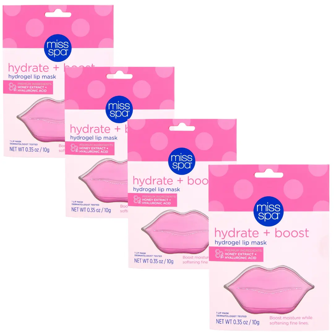Hydrate + Boost Hydrogel Lip Mask 4 Pack