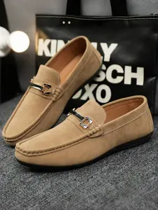 Men's Loafers Shoes, Classic Slip On, PU Leather Upper, Rubber Sole, Casual Style, Breathable Comfort, All Season Wear, Durable Anti-Slip Design