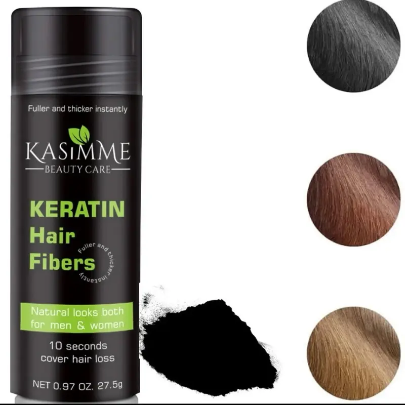 Keratin Natural  Hair fiber Powder , waterproof natural hair look instant powder , hair thickening fiber , hair building fiber, natural texture hair styling