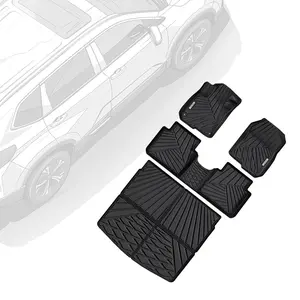 OEDRO Upgraded Floor Mats Fit for Honda CR-V 2022-2017 (Not Hybrid), TPE All-Weather Custom Fit Floor Liners & Cargo Mat for CRV Accessories, Full Mat Set