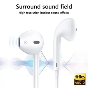 Lightning Interface Wired Earphones, Earbud, In-Ear Design with Line Control Tuning, Compatible with Apple iPhone/iPad Full Series