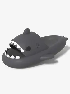 Shark Slides For Women And Men Novelty Soft Slippers Open Toe Shark Sandals Cushioned Cloud Pillow Slides Beach Pool Shower Cruise Slippers With Comfy Cushioned Thick Sole