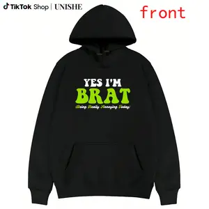 Family Entertainment Hoodie – Long Sleeve Vintage 'Yes, I am a Brat' Crew Neck