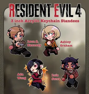 Resident Evil 4 Acrylic Keychain RE4 Leon Kennedy Ada Wong Luis Serra Ashley Graham