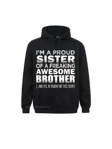 Cns men's and women's sweatshirts proud sisters's a terrible awesome brother funny sisters hoodie autumn hoodie