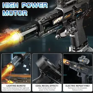 Large-capacity water jet launcher with LED lights, a summer toy suitable for children and adults.