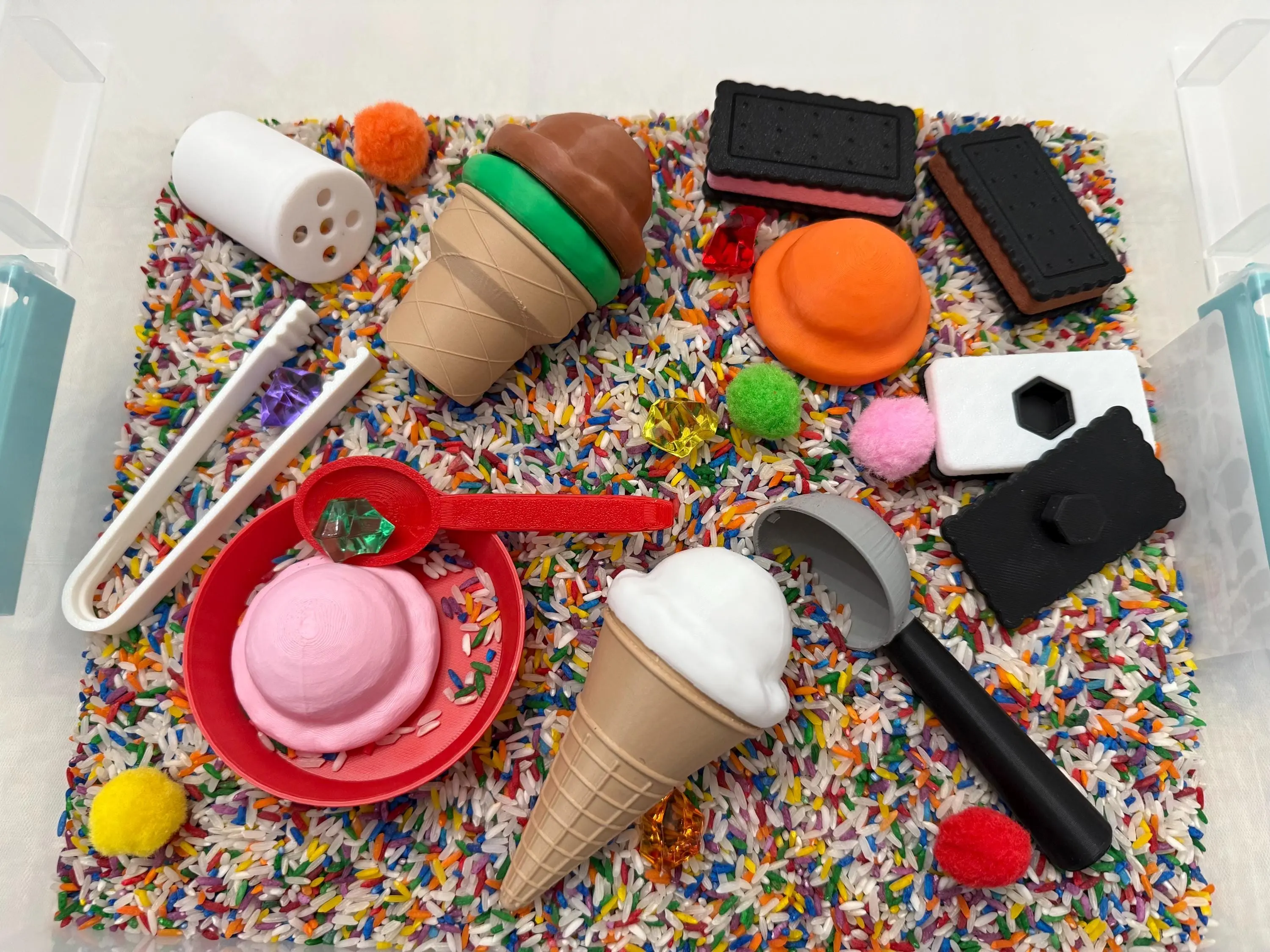 Ice Cream Sensory Bin Toy - Classic Novelty Stress Relief Toy for Kids