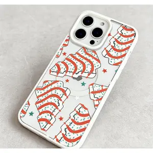 Valentine gift Gift for iPhone11-17 Chrismas Tree Snow White Phone Case, Shockproof and Drop-Proof, the Perfect Gift for Her cute  phone  cases