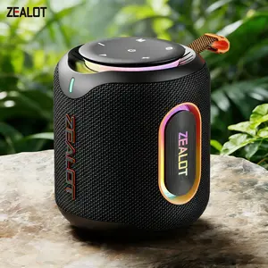 Zealot Portable Bluetooth Speaker, 30W HIFI Sound, IPX6 Waterproof, 6000mAh Battery, RGB Light, Multi-Ports & Lanyard for Pool